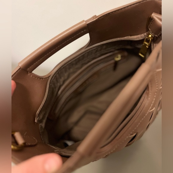 Taupe - Woven Top Handle Bag NWT - Picture 4 of 6